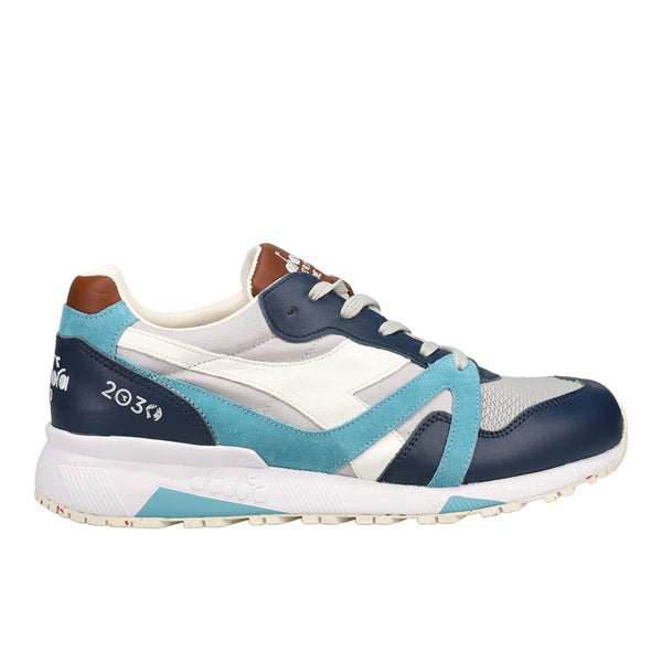 Shop Blue, Grey Mens Diadora N9000 2030 Italia Lace Up Sneakers