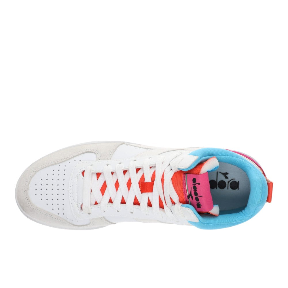 Shop White Womens Magic Basket Demi Croco Lace Up Sneakers – Shoebacca