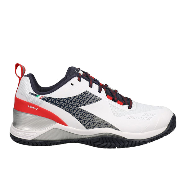 Shop White Mens Diadora Blushield Torneo 2 All Ground Tennis Shoes