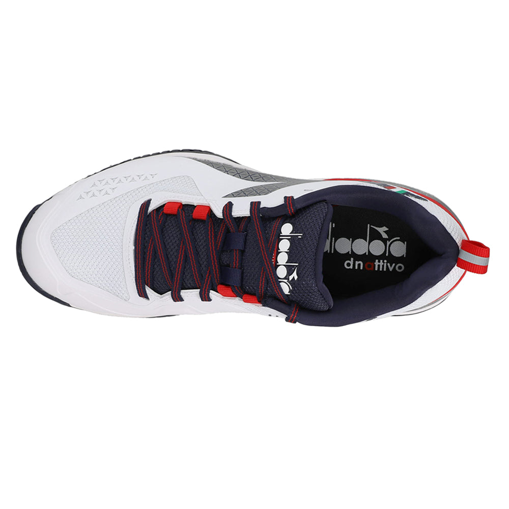 Diadora Blushield Torneo 3 All Ground Scarpe da tennis da donna., Whisper White/Maroon Banner/Desert Flower, 36.5 EU Diadora Blushield Torneo 3 All Ground Scarpe da tennis da donna., Whisper White/Maroon Banner/Desert Flower, 36.5 EU