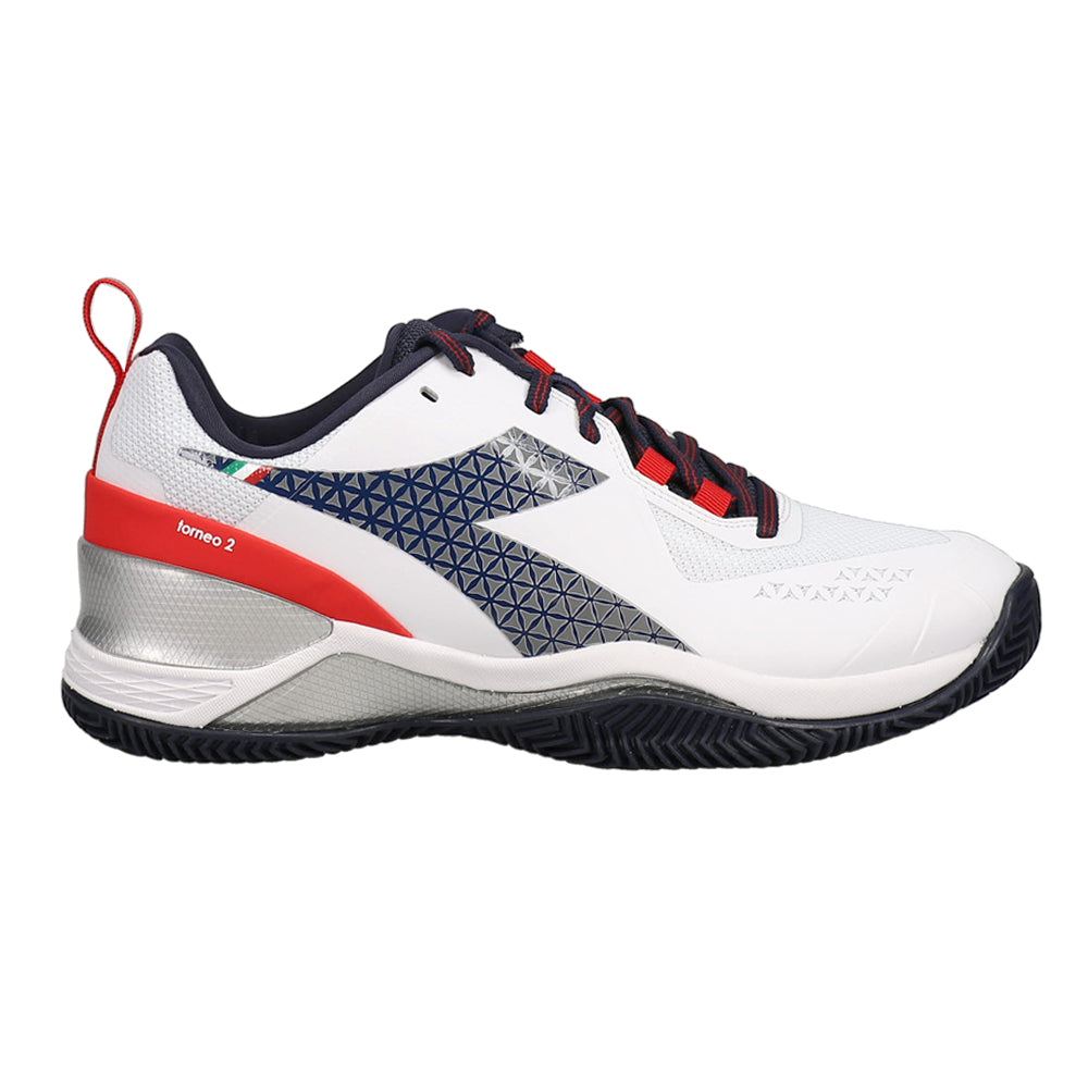 Shop White Mens Diadora Blushield Torneo 2 Clay Tennis Shoes