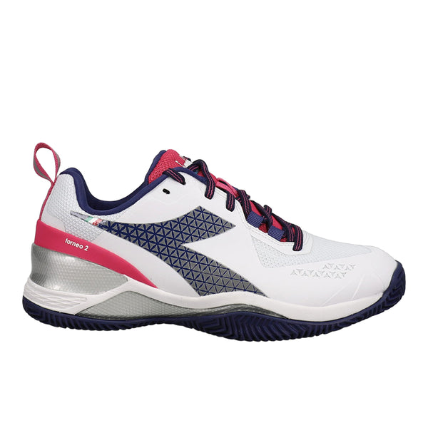 Shop White Womens Diadora Blushield Torneo 2 Clay Tennis Shoes