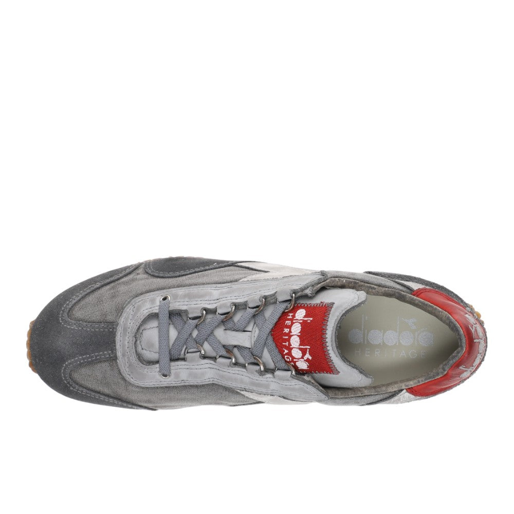 Shop Grey Mens Equipe H Dirty Stone Wash Evo Lace Up Sneakers