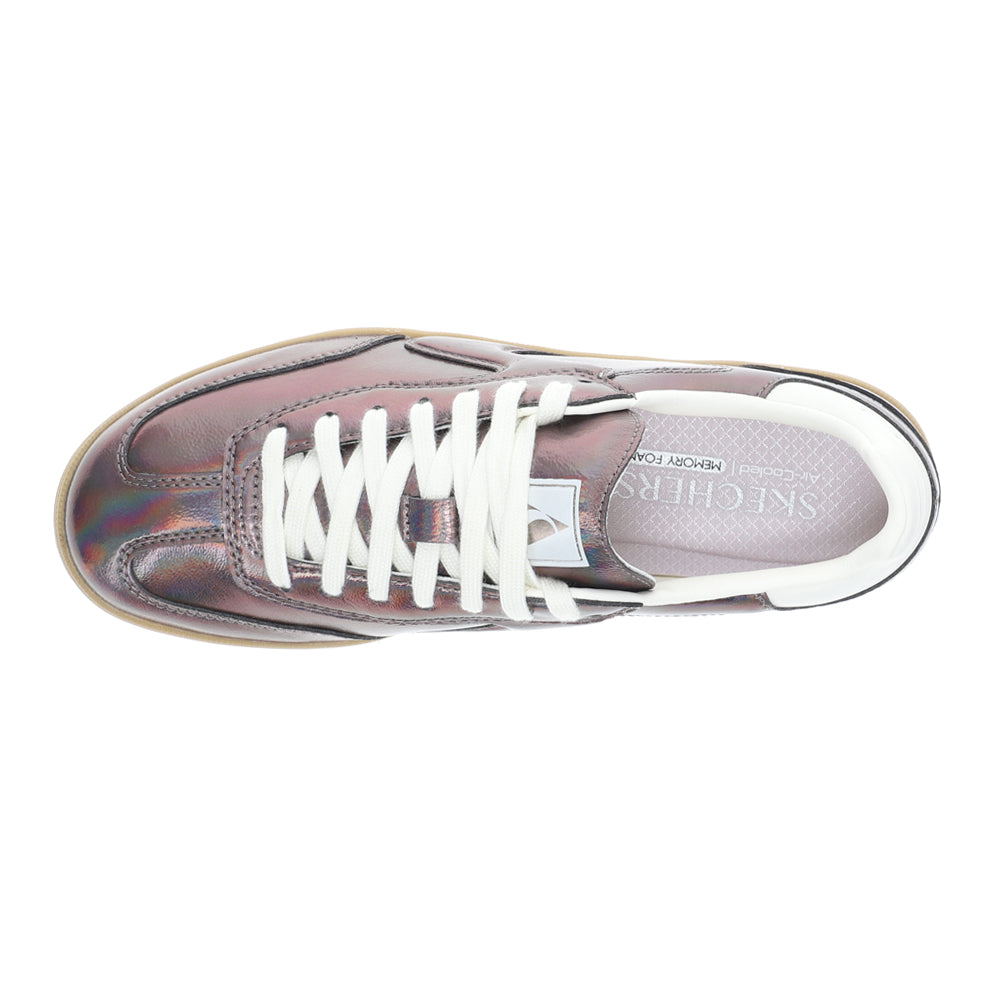 Shop Brown Womens Hotshot True Iridescence Metallic Lace Up