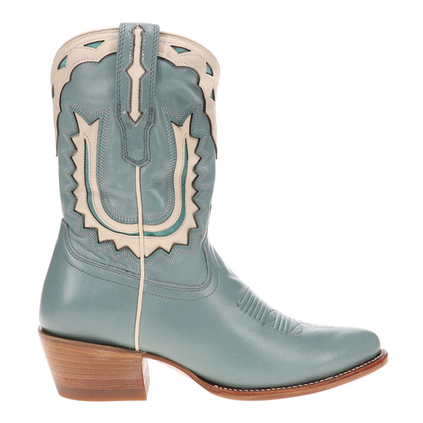 Shop Blue Womens The Jolene Embroidered Tooled Inlay Round Toe