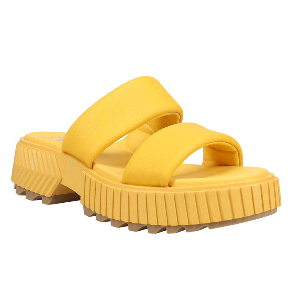 Shop Yellow Womens Sorel Ona Streetworks Slide Mid Sandals – Shoebacca