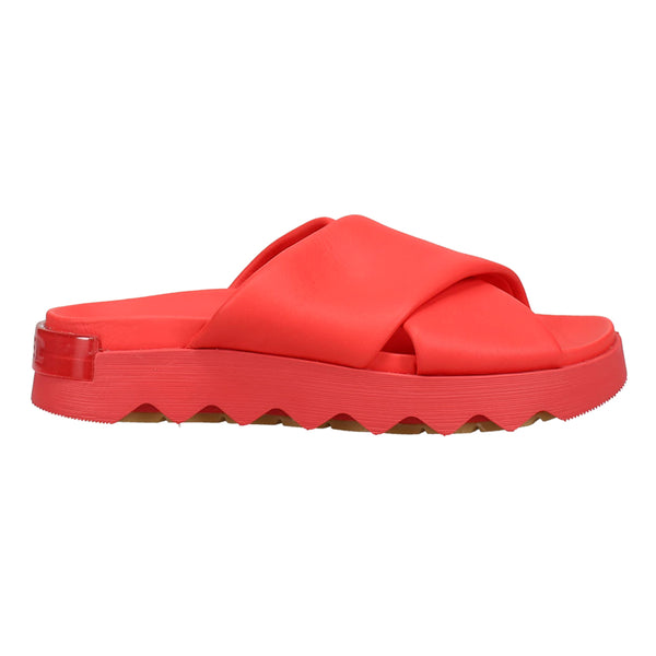 Shop Red Womens Sorel Viibe Crisscross Slide Sandals – Shoebacca