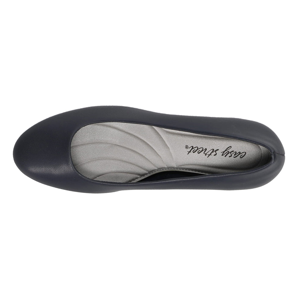 Shop Blue Womens Easy Street Proper Round Toe Block Heel Pumps Shoebacca