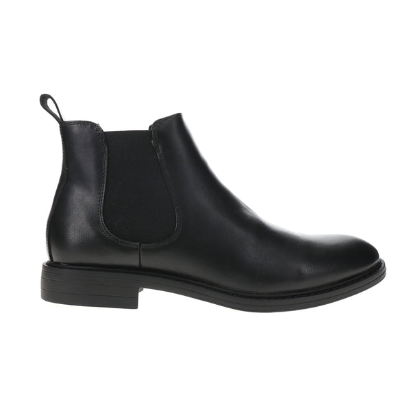 Shop Black Mens Logan Round Toe Pull On Chelsea Boots – Shoebacca