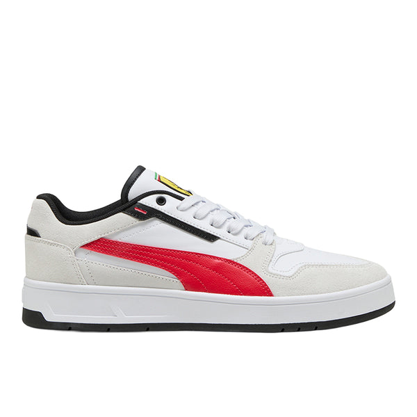 Shop White Mens Scuderia Ferrari Court Classic Street Lace Up
