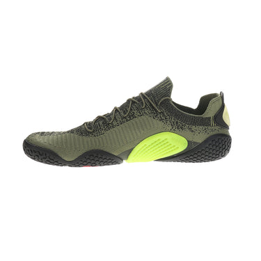 Vivobarefoot Motus Flex Mens Shoes in Forest Green-Acid Lime, Size 11
