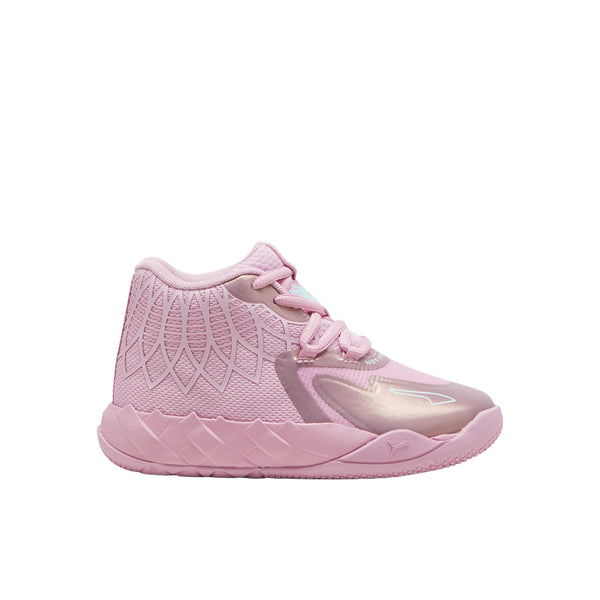 Puma Girls Pink and Silver Sparkle Athletic Shoes Lamelos Amazon.com | Puma Toddler Girls Mb.01 Iridescent Basketball  main image 3