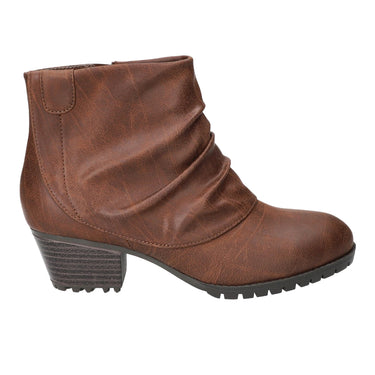 Shop Brown Womens Ambrose Slouchy Ankle Round Toe Zippered Booties –  Shoebacca