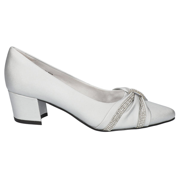 silver dress pumps for women Easy Street Women's Millie Pump Shoes | Silver | Size 11
