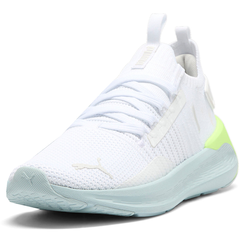 Shop White Womens Puma Softride Symmetry Fuzion Running Shoes