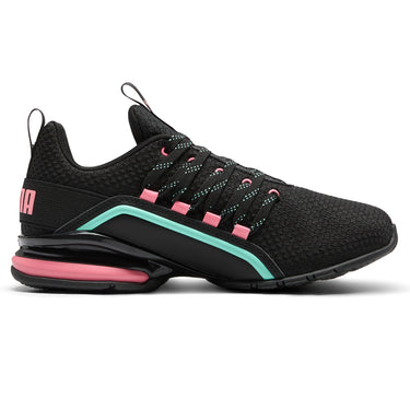 Shop Black Womens Puma Axelion Colorful Contours Lace Up Sneakers