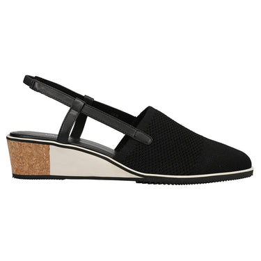 Shop Black Womens VANELi Greer Wedge Slingback Sandals – Shoebacca