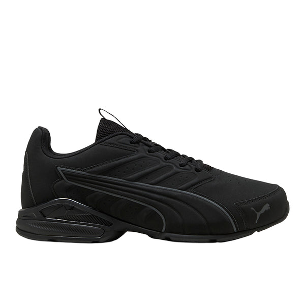 Shop Black Mens Electro Synthetic Leather Lace Up Sneakers – Shoebacca