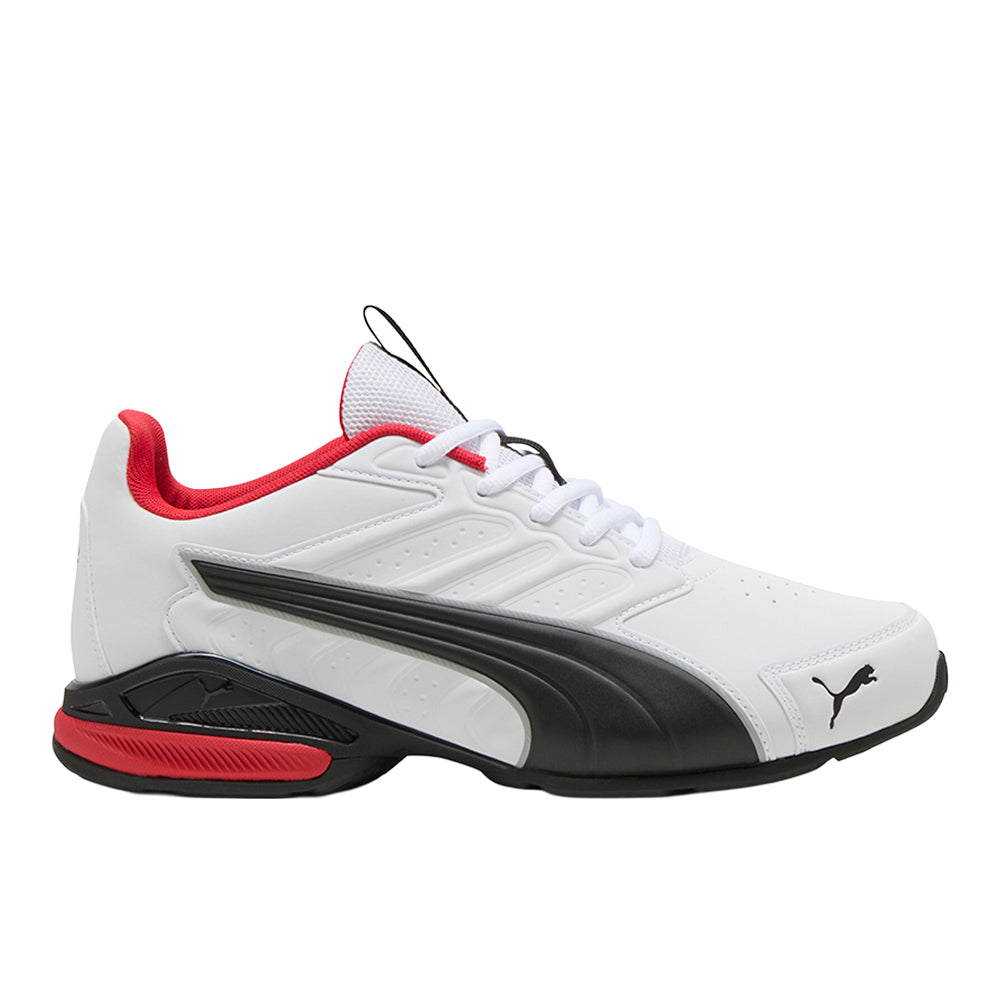 Shop White Mens Electro Synthetic Leather Lace Up Sneakers – Shoebacca