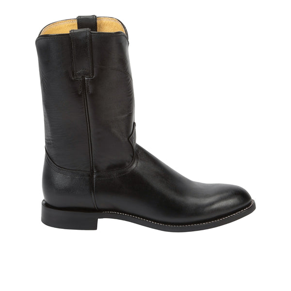 Shop Black Mens Justin Boots Jackson Round Toe Roper Boots  display picture 2