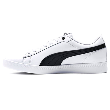 Shop Black, White Womens Puma Smash V2 Leather Lace Up Sneakers