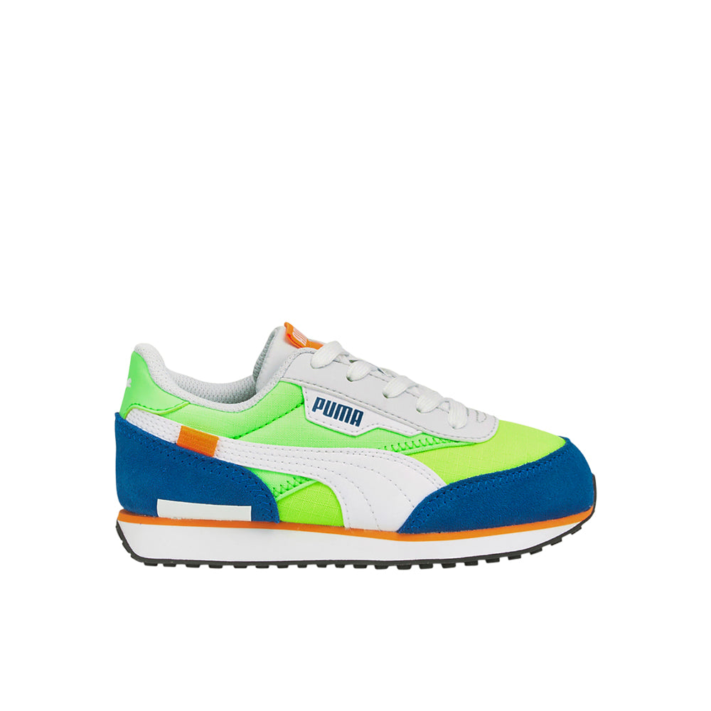 Shop Green, White Boys Puma Future Rider Play On Lace Up Sneakers ...