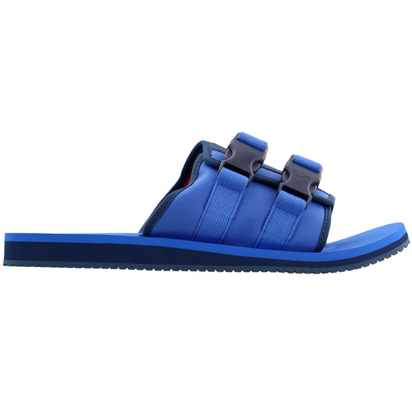 Shop Blue Mens Puma Wilo Lux Nylon Slide Sandals – Shoebacca display picture 1