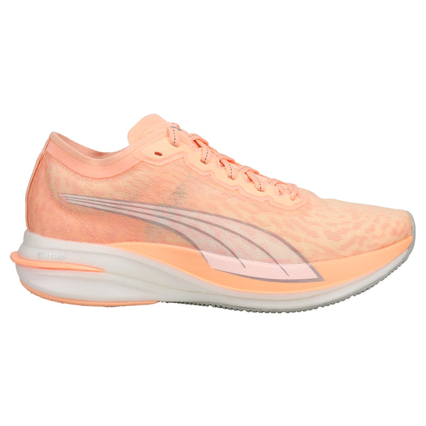 Shop Orange Womens Puma Deviate Nitro Wildwash Running Shoes