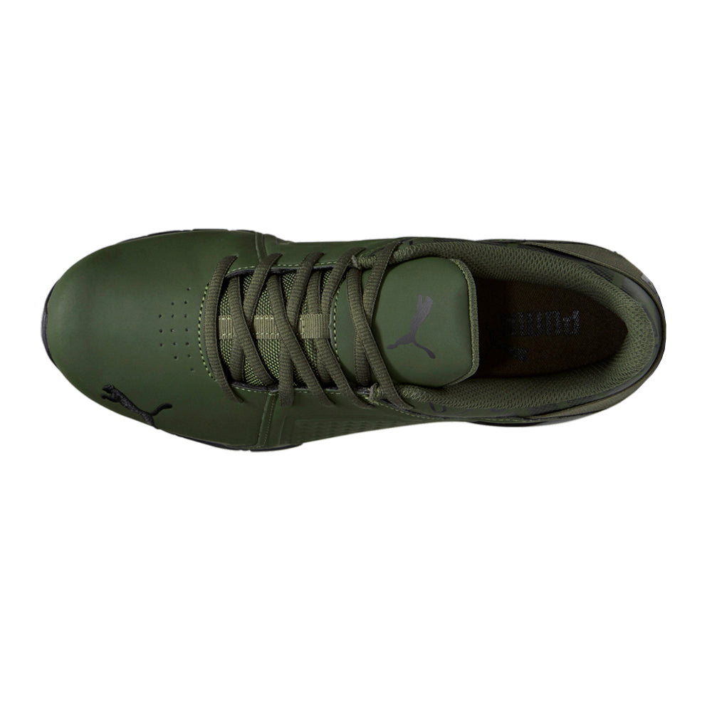Shop Green Mens Puma Viz Runner Repeat Wide Running Shoes 