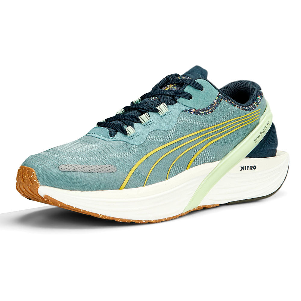 Shop Blue Womens Puma FM X Run XX Nitro Running Shoes