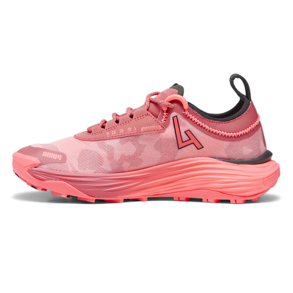 Shop Pink Womens Puma Voyage Nitro 3 GTX Trail Running Shoes