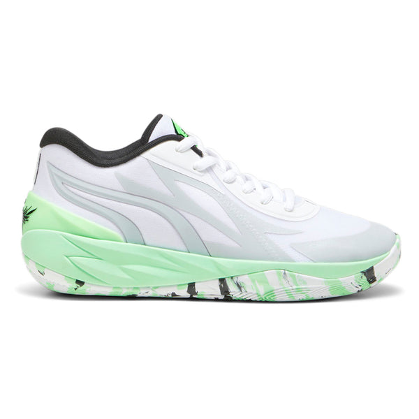 MB02 バスケットボールシューズ ホワイト/グリーン Shop Green, White Mens Puma Mb.02 Lo Lamel-O Basketball Shoes