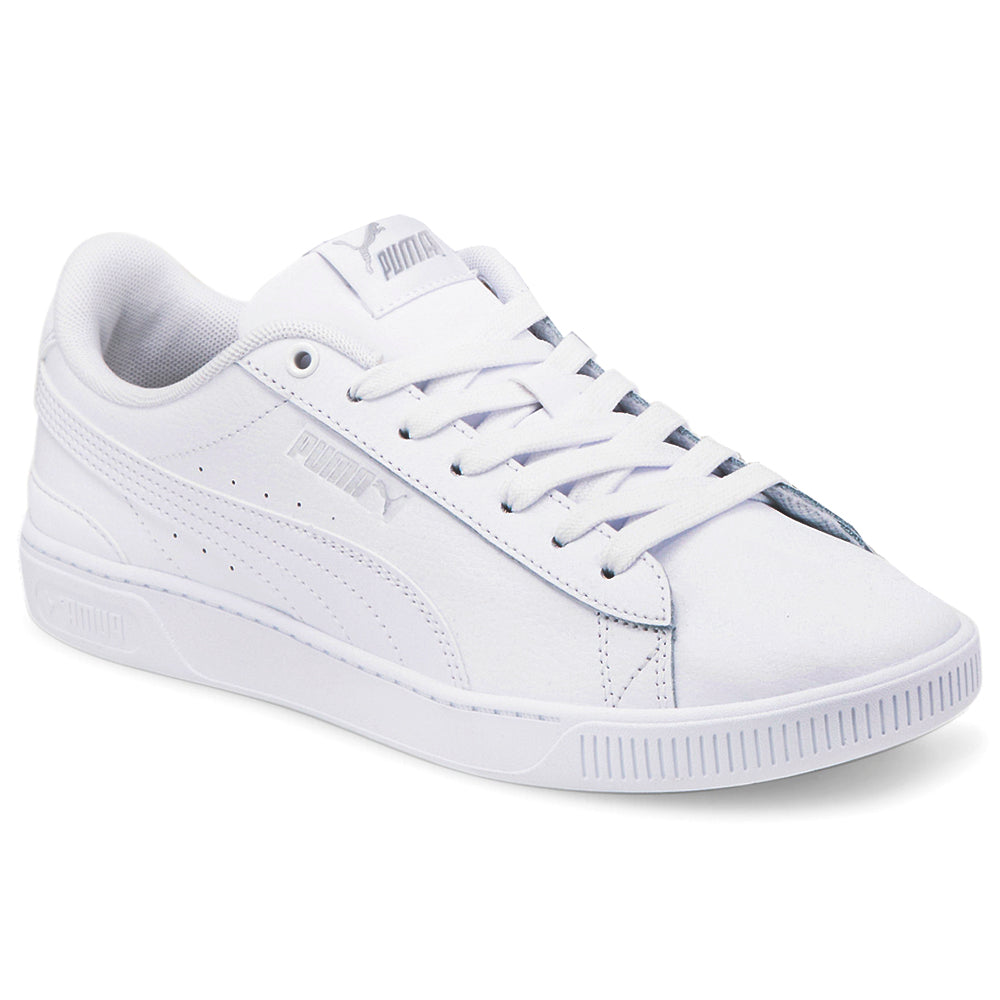 Shop White Womens Puma Vikky V3 Leather Lace Up Sneakers – Shoebacca