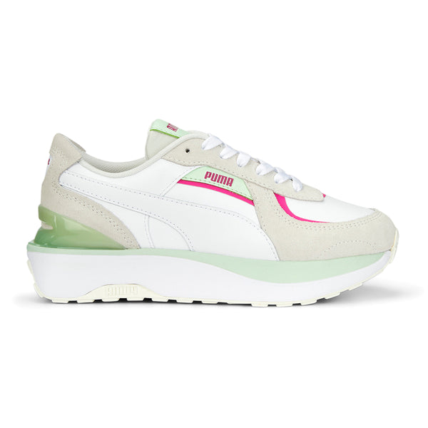 Shop White Womens Puma Cruise Rider Nu Brighter Days Lace Up