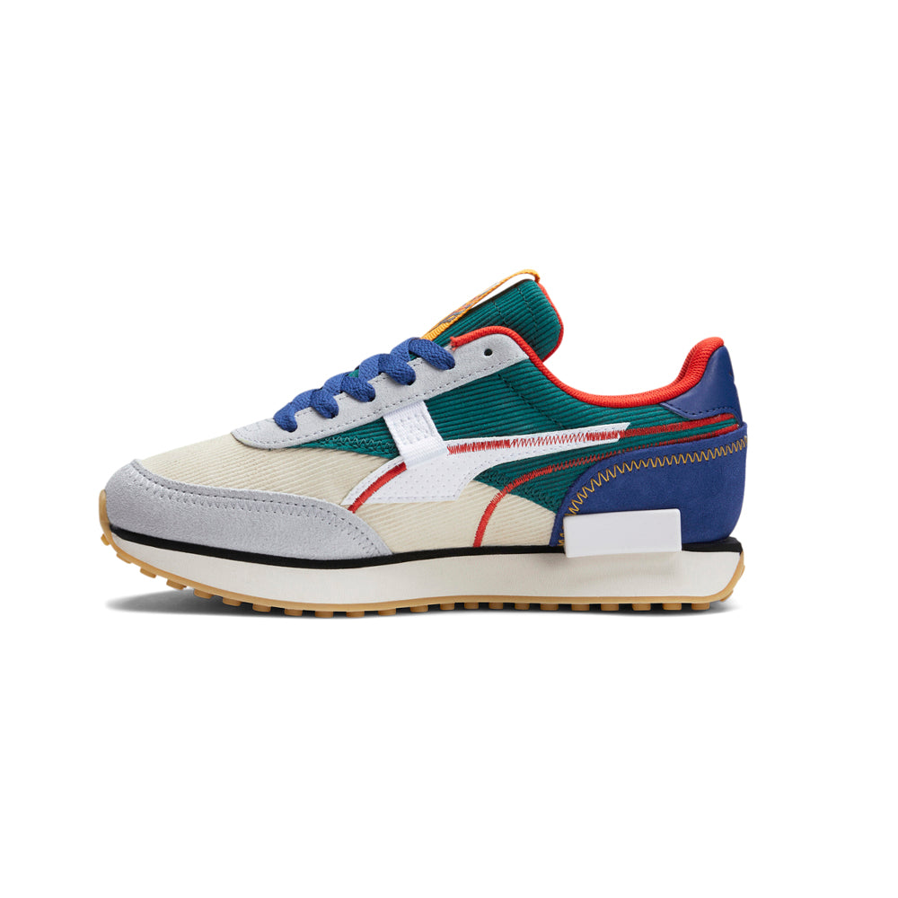 Shop White Boys Puma Future Rider Nh Blue Lace Up Sneakers (Big