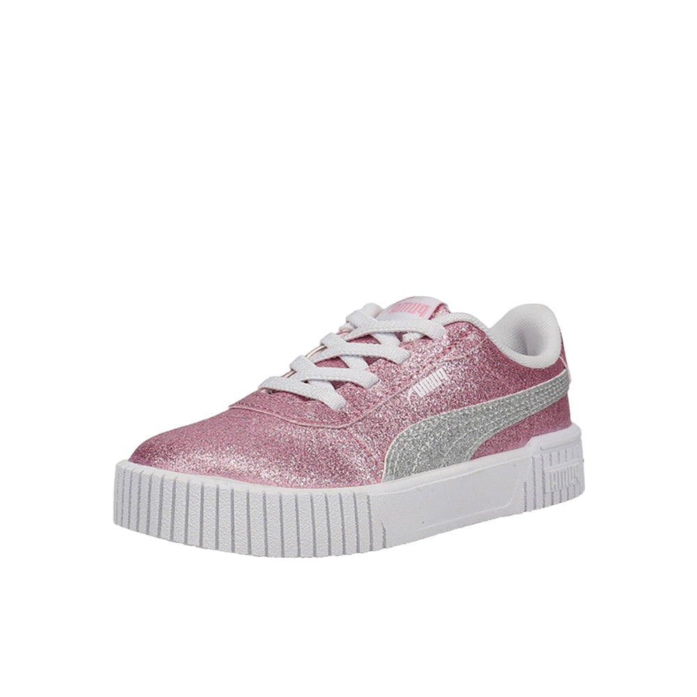 Shop Pink Girls Puma Carina 2.0 Glitter Lace Up Sneakers (Toddler