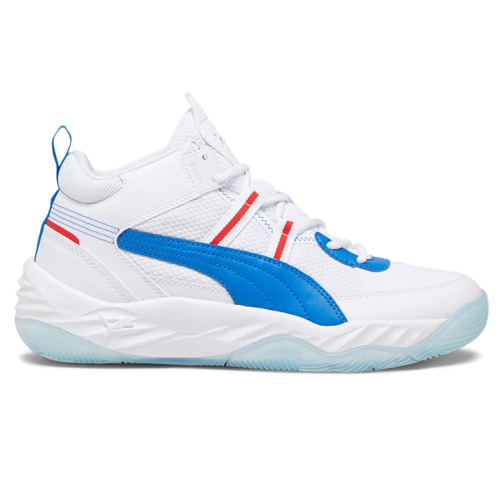 Shop White Mens Puma Rebound Future NexGen Lace Up Sneakers