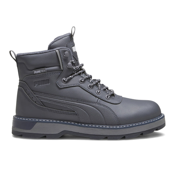 Shop Grey Mens Puma Desierto v3 PureTex Round Toe Lace Up  display picture 3