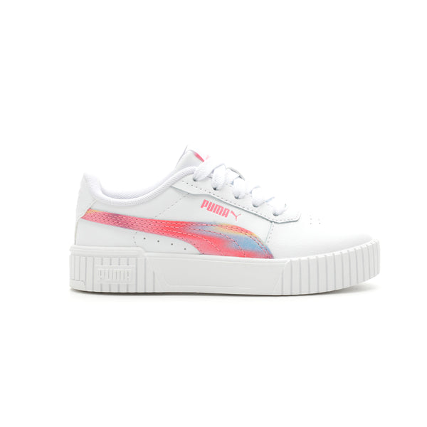 Shop White Girls Puma Carina 2.0 Groovin Lace Up Sneakers