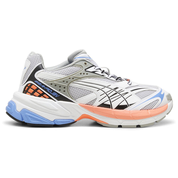 Shop Grey, White Mens Puma Velophasis Bliss Lace Up Sneakers