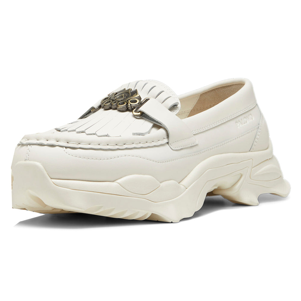 Shop White Mens Puma PUMA X PALOMO Slip On Moc Toe Dress Shoes