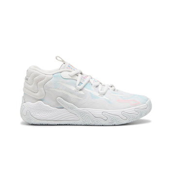 Shop White Girls Puma Iridescent Basketball Shoes (Little