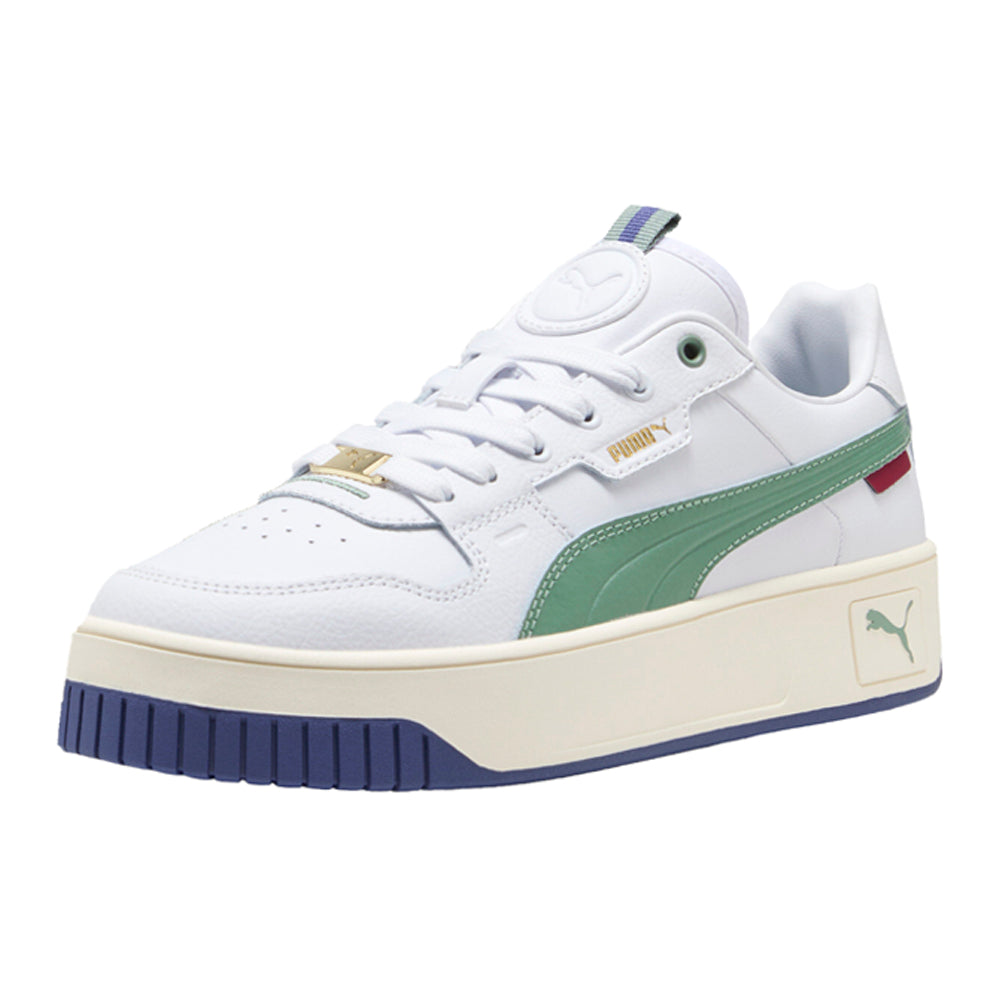 Shop White Womens Carina Street Lux Lace Up Sneakers – Shoebacca