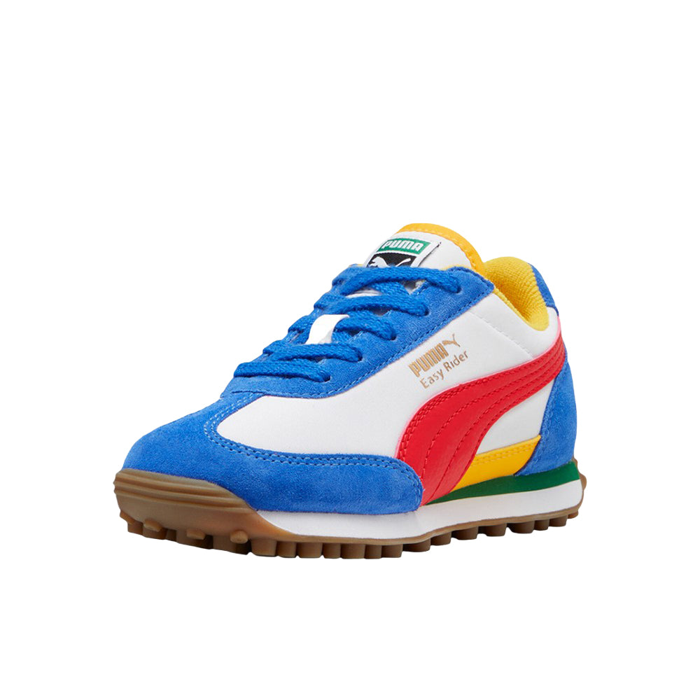 Shop White Girls Easy Rider Lace Up Sneakers (Little Kid-Big Kid ...
