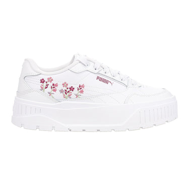 Shop White Womens Puma Karmen II Idol Novelty Embroidered Floral