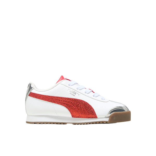 Shop Red, White Girls Roma 24 Holiday Glitz Metallic Lace Up