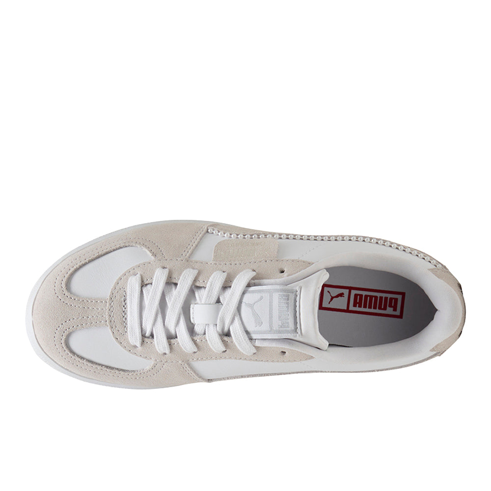 Shop Beige Womens Palermo Elevata Winter Bliss Lace Up Sneakers