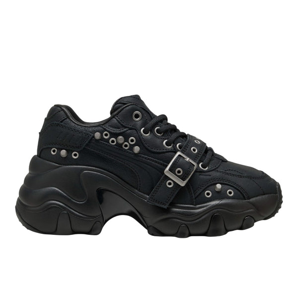 Shop Black Womens Pulsar Wedge Black Claw Lace Up Sneakers – Shoebacca