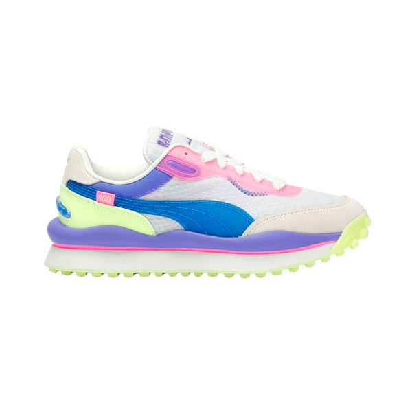 LUMiRiSE / ≠encore. Shop Blue, White Womens Style Rider Lumi Lace Up Sneakers – Shoebacca