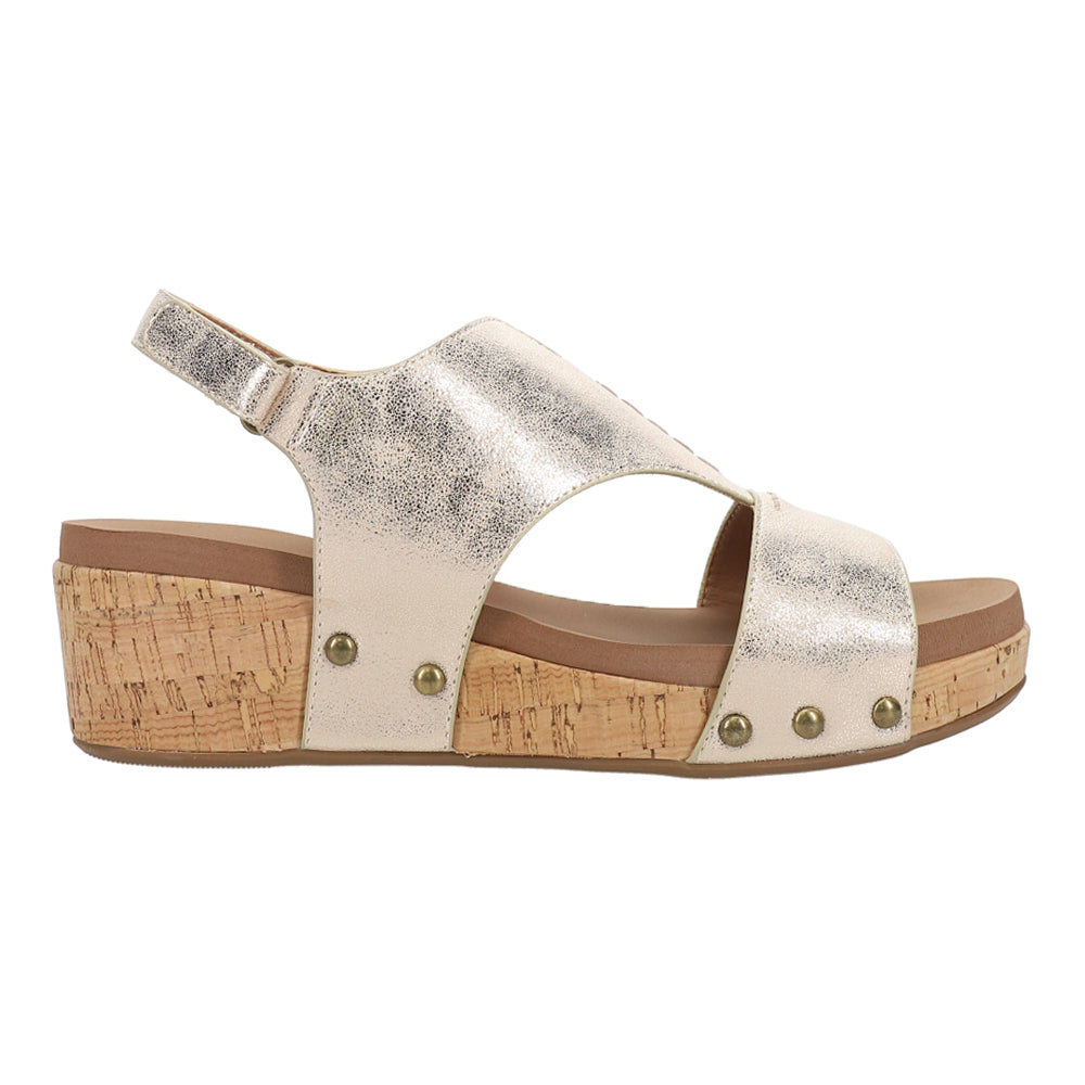 Refreshing Metallic Studded Wedge Sandals WOMEN SHOES